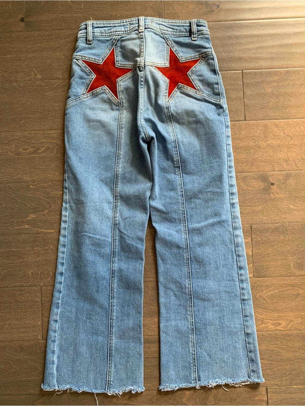 Free People We The Free Firecracker Star Flare Jeans Light Wash Size 25